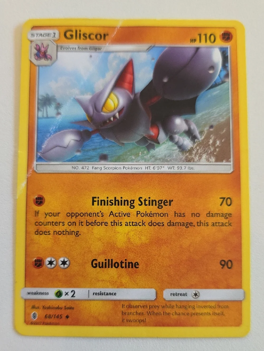 Pokemon Gligar And Gliscor Trading Card